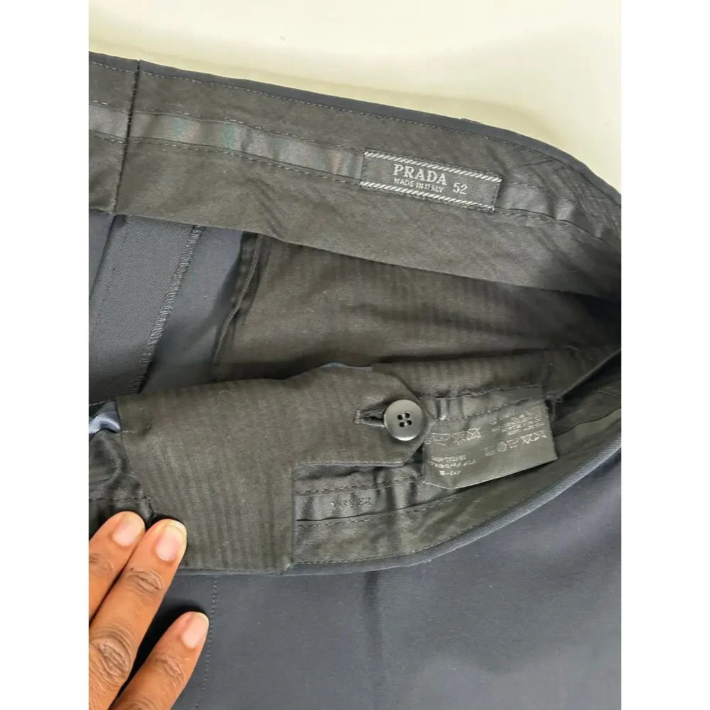 Prada Techno Stretch Pants Mens IT 52 US 36 Black Technical Trousers Italy
